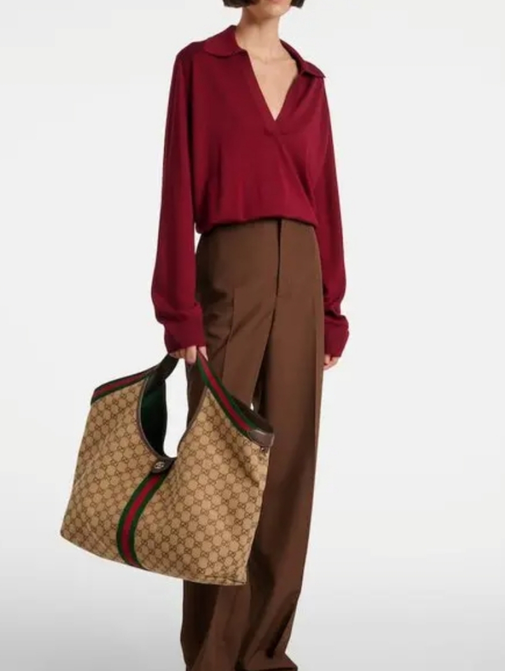 Supreme GIG LARGE Shoulder Bag w/ Green-Red Web Stripe w/pouchet - Picture 4 of 9